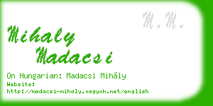 mihaly madacsi business card